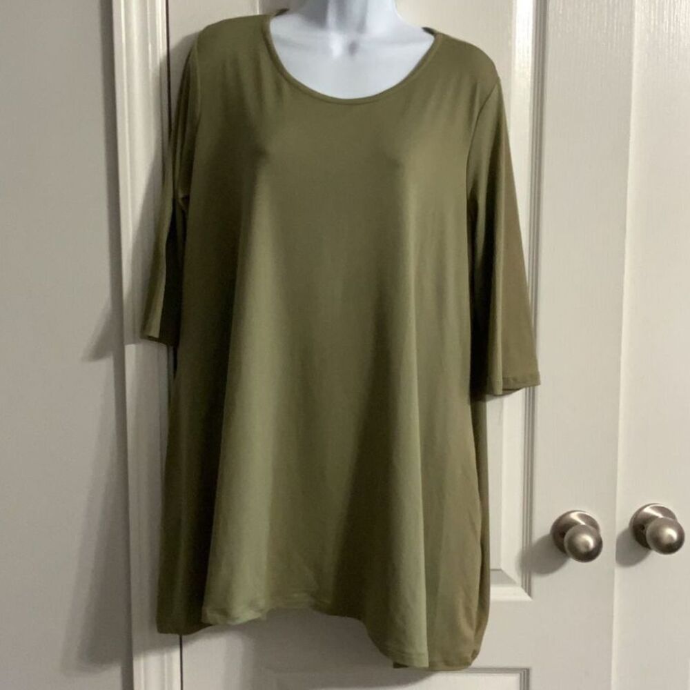 Mary Square Army Green Tunic with Pockets size Medium
